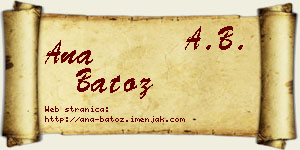 Ana Batoz vizit kartica